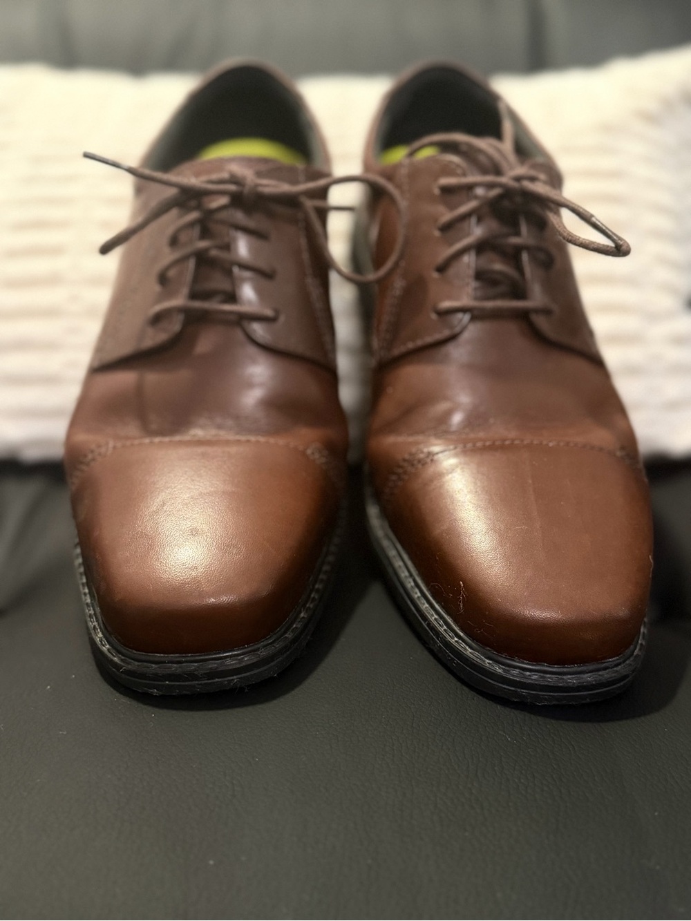 Bostonian Commonwealth Cap-Toe Oxfords Brown Leather Men's